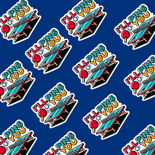 "I'll Ping You" Vinyl Sticker Corporate humor sticker Office humor sticker Funny corporate gifts