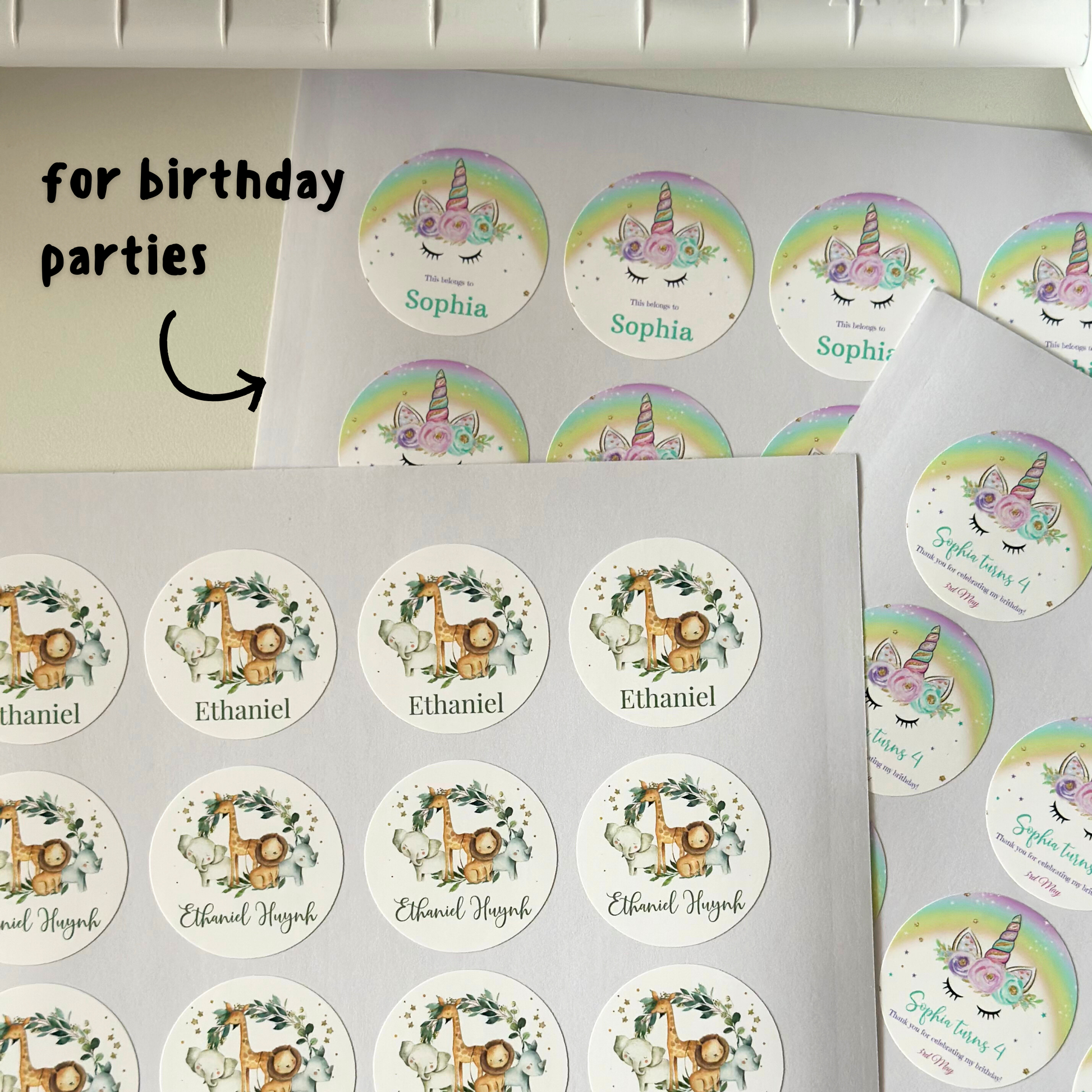 Kiss cut birthday parties