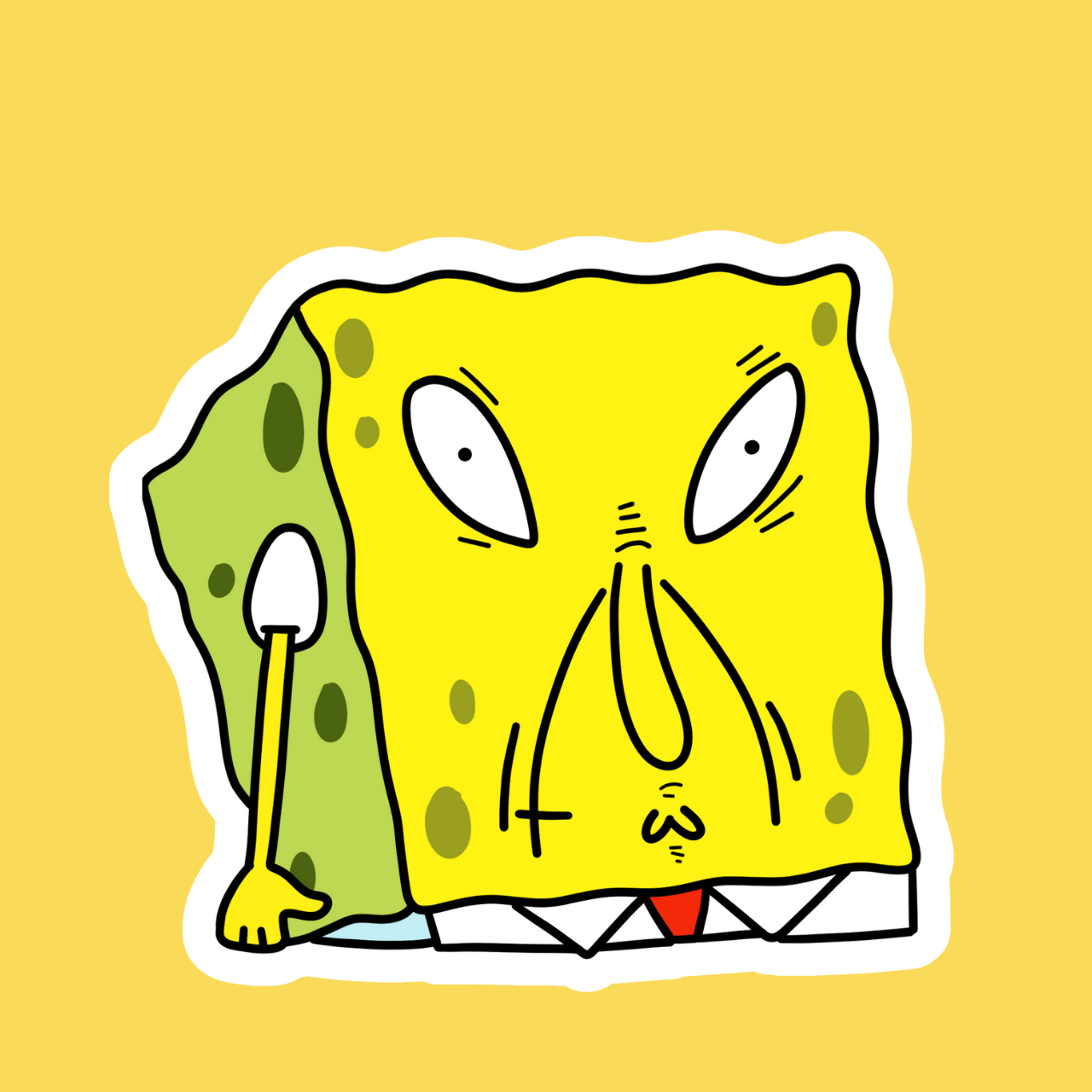 Angry Spongebob – The Ugly Spongebob Squarepants Collection Sticker