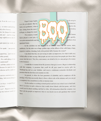 A printed book or magazine page with two columns of black text on an off-white background, photographed against a dark background. No person or real environment is visible beyond the dark surround.
