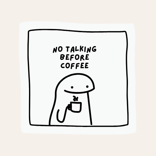 Designer Sticker - Singapore - No Talking before coffee
