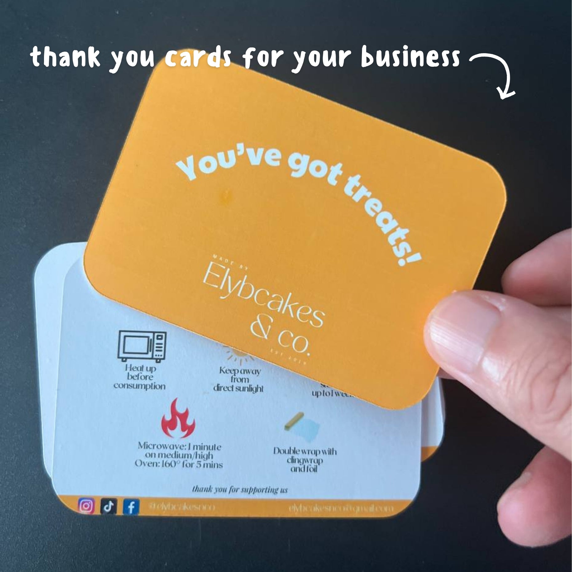 Double sided Custom Thank you cards