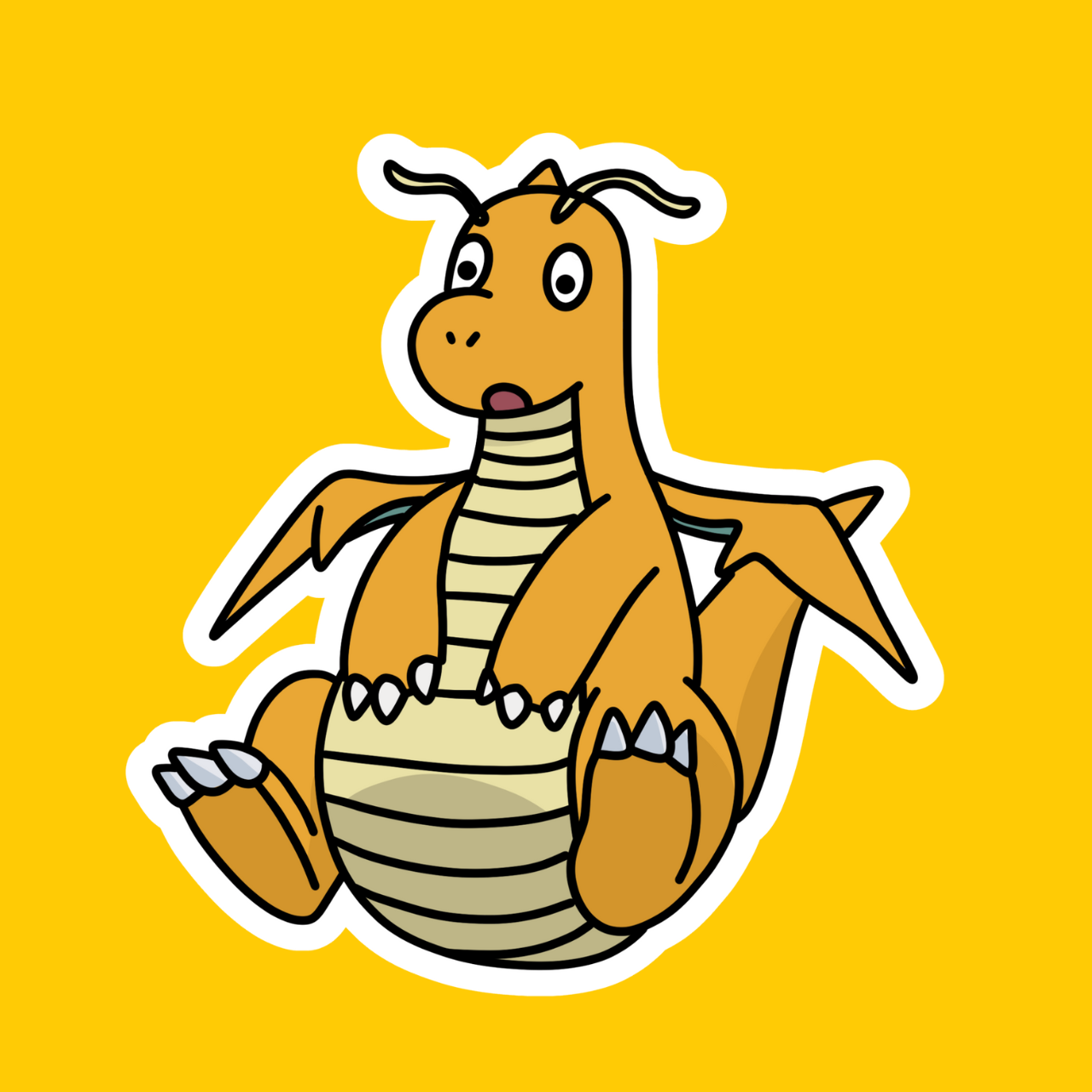Dragonite The Ugly Pokemon Collection Sticker