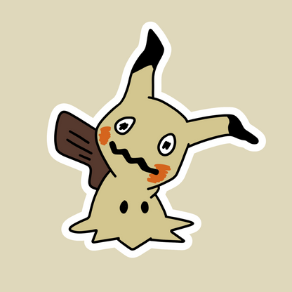Mimikyu The Ugly Pokemon Collection Sticker
