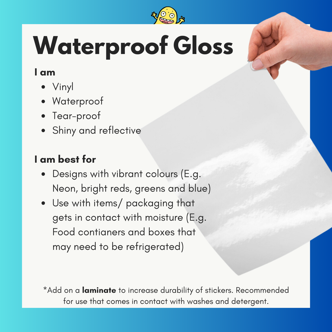 Sticker Paper - Waterproof Gloss – thepotatoclub