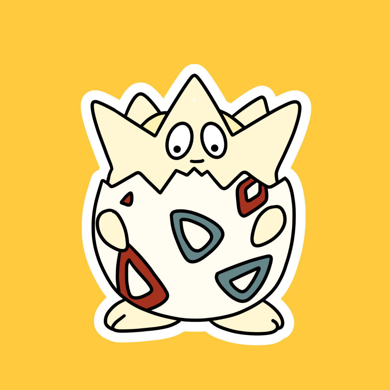 Togepi The Ugly Pokemon Collection Sticker